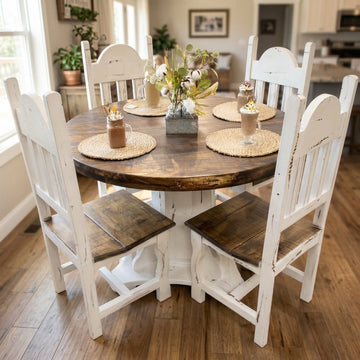 Meadowlark Round Dining Set - Two-Tone | Board & Bloom