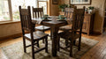 Hollow Oak 5-Piece Square Dining Set | Board & Bloom