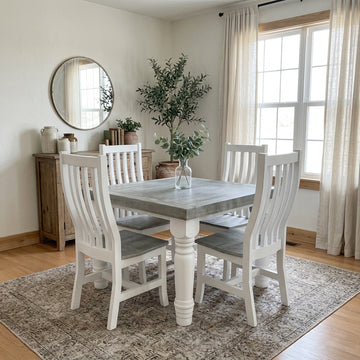Ashgrove Square Dining Set - White & Grey | Board & Bloom