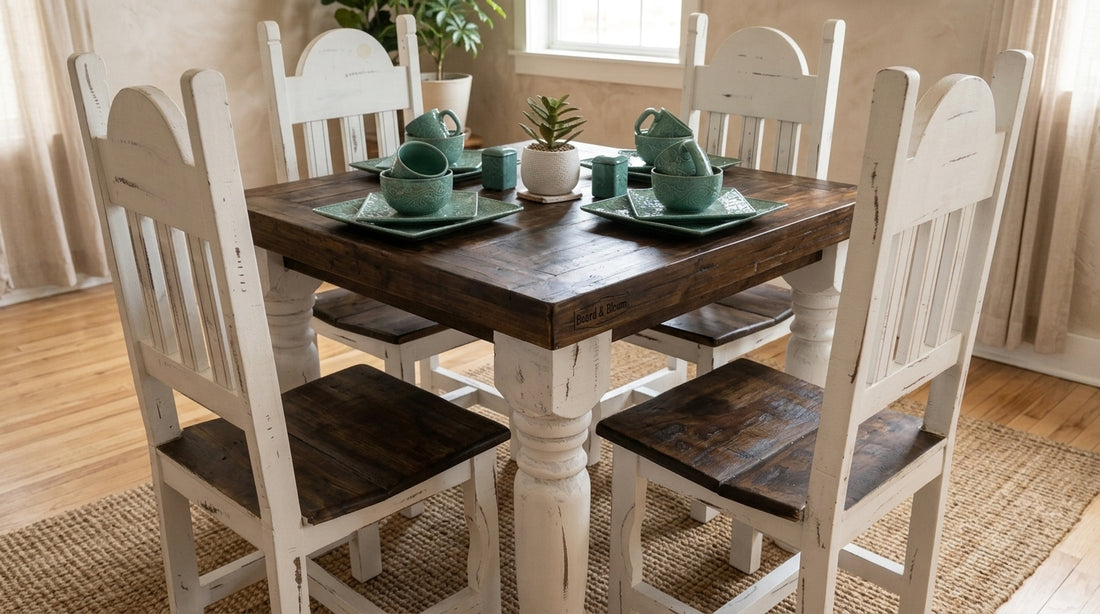 Meadowlark Square Dining Set - Two-Tone | Board & Bloom