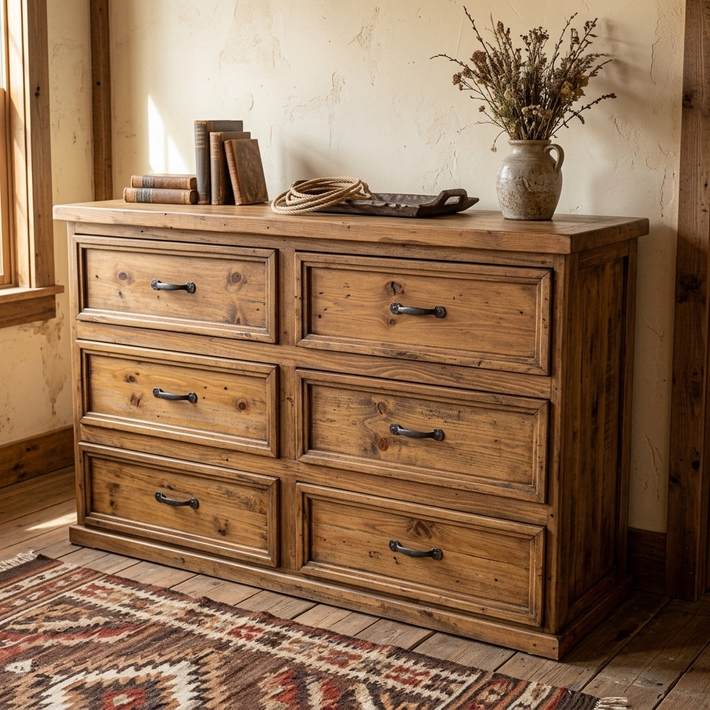 Prairie Rose 6-Drawer Pine Dresser | Board & Bloom