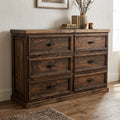Prairie Rose 6-Drawer Dresser - Dark Pine | Board & Bloom